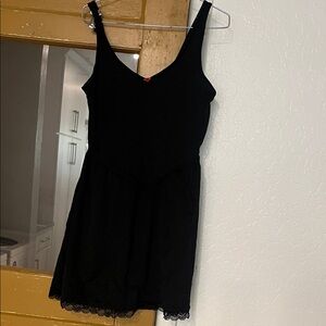 Fashion Brand Company black mini with lace trim